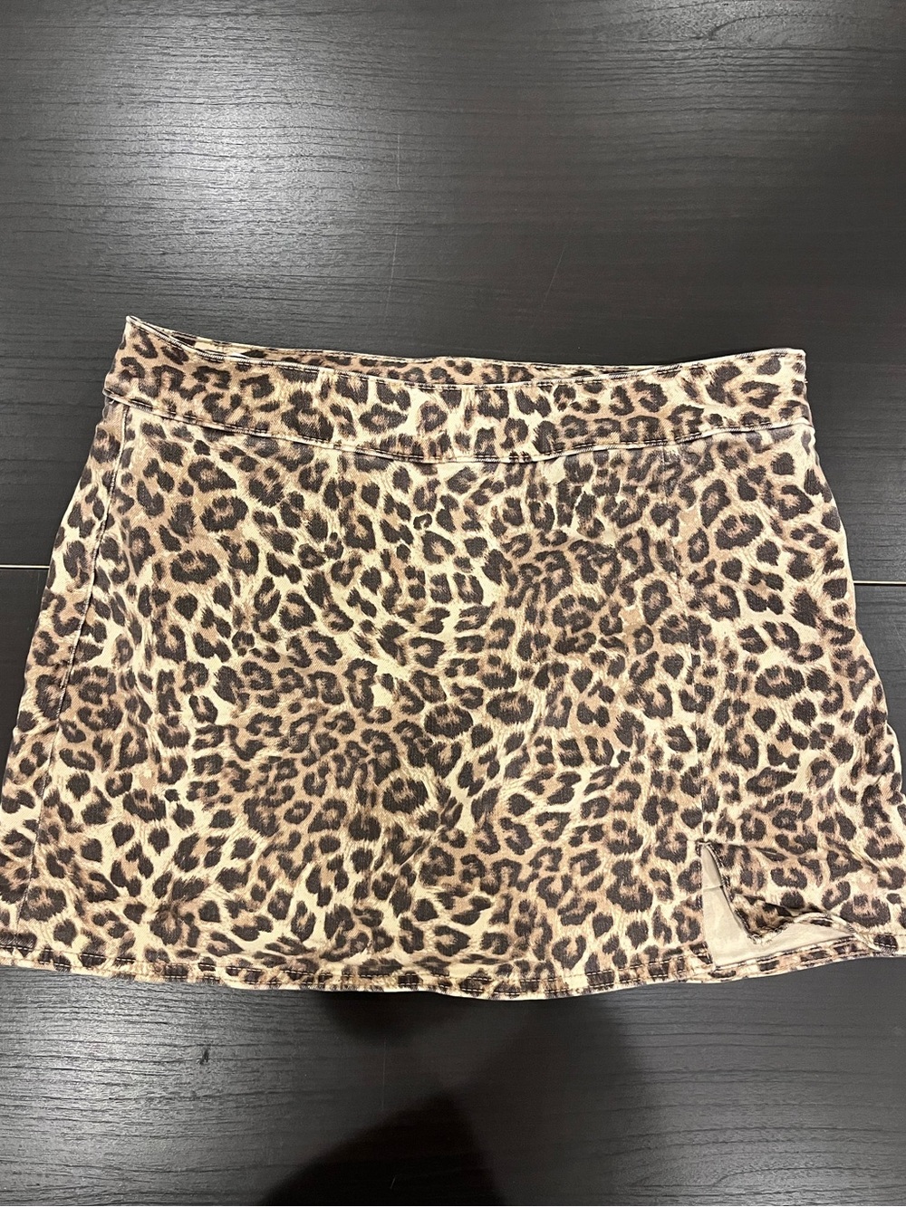 American Eagle Leopard Print Mini Skirt with Built in Shorts